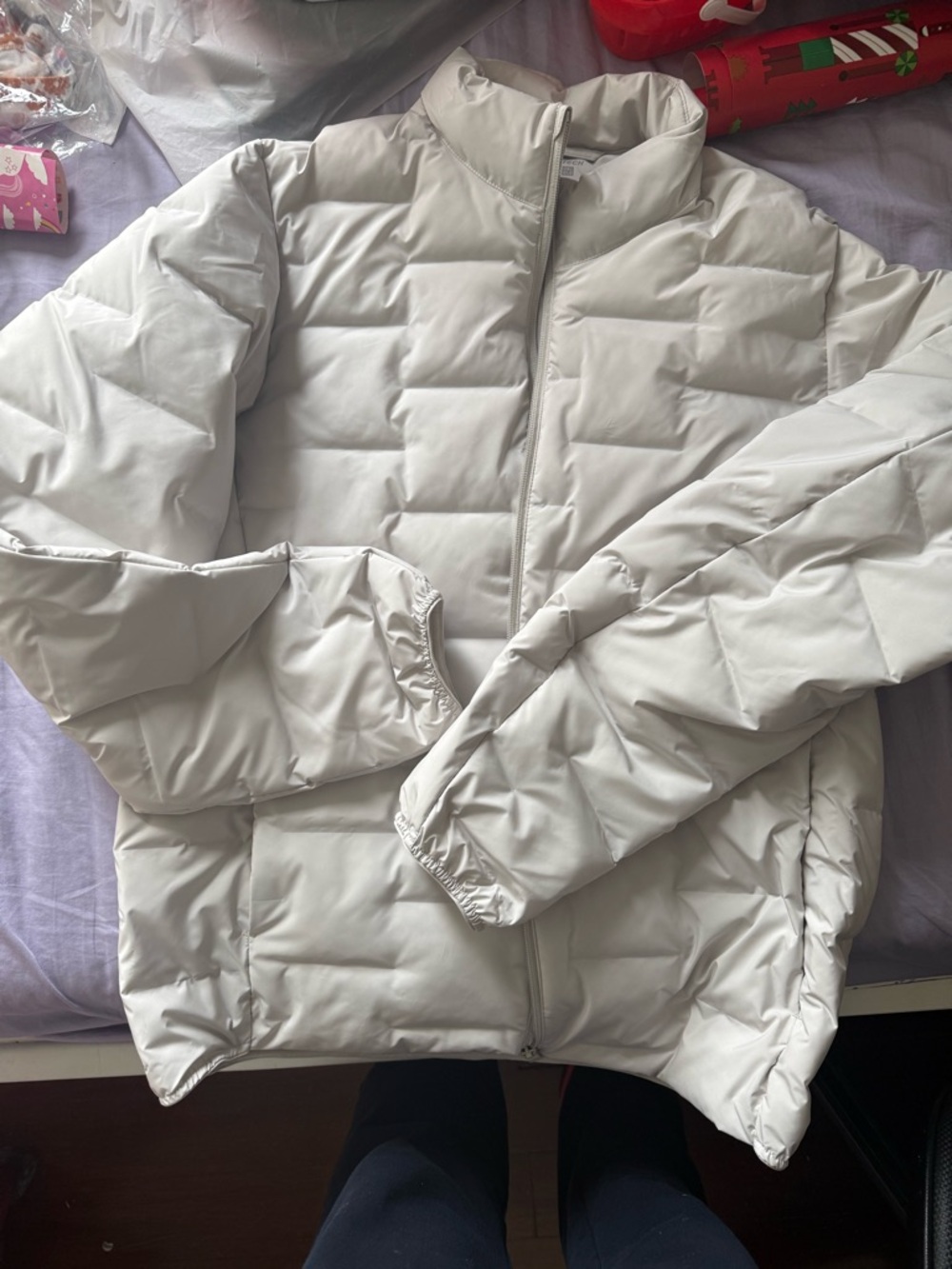 Uniqlo Pufftech Puffer Jacket in Light gray M